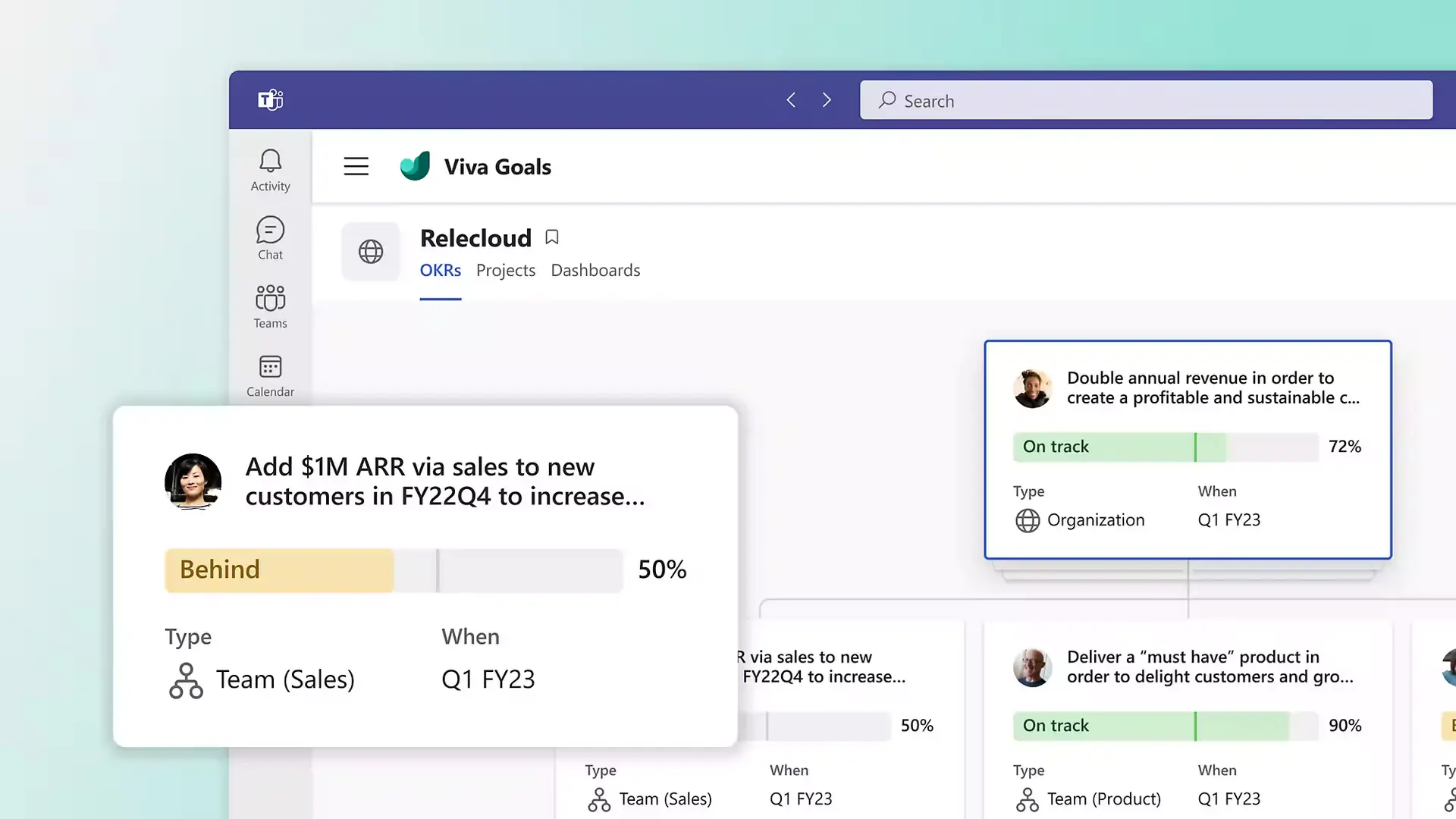 Viva Goals - OKR - S4NS administra su negocio en Microsoft 365